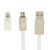 Дата-кабель для Apple Lightning / microUSB 1м [плоский] Remax Shadow RC-026t (белый)