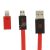 Дата-кабель для Apple Lightning / microUSB 1м [плоский] Remax Shadow RC-026t (красный)