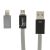 Дата-кабель для Apple Lightning / microUSB 1м [плоский] Remax Shadow RC-026t (серый)