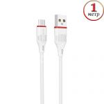 Дата-кабель microUSB 1м Borofone BX17 Enjoy (белый)