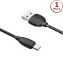 Дата-кабель microUSB 1м Borofone BX19 Benefit (черный)