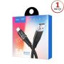 Дата-кабель USB Type-C 1м [плетеный] Hoco X22 (черный)