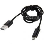 Дата-кабель microUSB 1 метр (черный)