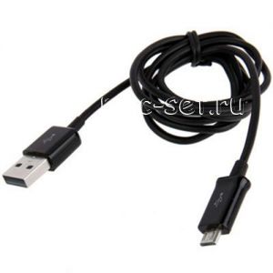 Дата-кабель microUSB 1 метр (черный)