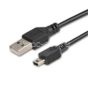 Дата-кабель miniUSB 1 метр (черный)