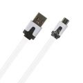 Дата-кабель microUSB 1м [плоский] Red Line Lite (белый)
