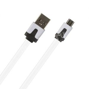 Дата-кабель microUSB 1м [плоский] Red Line Lite (белый)