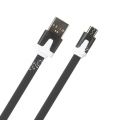 Дата-кабель microUSB 1м [плоский] Red Line Lite (черный)
