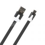 Дата-кабель microUSB 1м [плоский] Red Line Lite (черный)