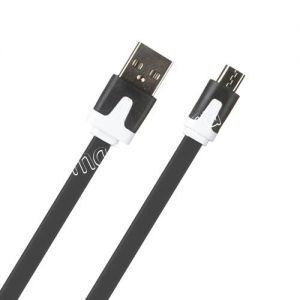 Дата-кабель microUSB 1м [плоский] Red Line Lite (черный)