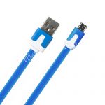 Дата-кабель microUSB 1м [плоский] Red Line Lite (синий)