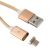 Дата-кабель microUSB 1м магнитный [плетеный] Red Line (золотистый)