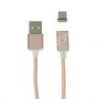 Дата-кабель USB Type-C 1м магнитный [плетеный] Red Line (розовый)