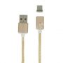 Дата-кабель USB Type-C 1м магнитный [плетеный] Red Line (золотистый)