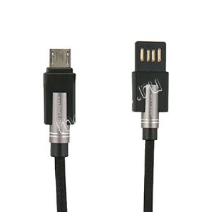Дата-кабель microUSB 1м [плетеный] Red Line Rare (черный)