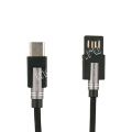 Дата-кабель USB Type-C 1м [плетеный] Red Line Rare (черный)