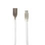 Дата-кабель USB Type-C 1м [плоский] Red Line Smart High Speed (белый)