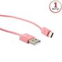 Розовый провод для зарядки устройств с разъемом Type-C