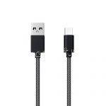 Дата-кабель USB Type-C 1м [плетеный металлический] Red Line Fishnet (черный)