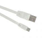 Дата-кабель microUSB 1м [плоский] Remax Full Speed Fast Charging RC-001m (белый)