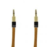 Кабель аудио Jack 3.5 (M) - Jack 3.5 (M) 3 метра [плетеный плоский] (коричневый)