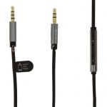 Кабель аудио Remax S120 Jack 3.5 (M) - Jack 3.5 (M) 1 метр с регулировкой громкости (черный)