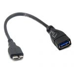 Кабель-переходник для Samsung Galaxy S5 G900 / Note 3 N900 - USB OTG (черный)