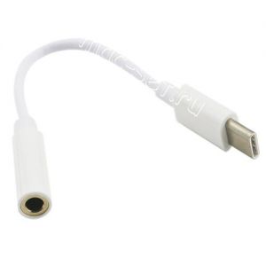 Кабель-переходник для наушников Jack 3.5мм - USB Type-C (белый)