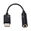 Кабель-переходник для наушников Jack 3.5мм - USB Type-C (черный)