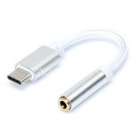 Кабель-переходник для наушников Jack 3.5 мм - USB Type-C [плетеный] (белый)