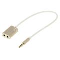 Кабель-разветвитель для наушников 3.5mm (m) - 2 х 3.5mm (f) Remax RL-20S (золотистый)