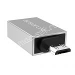 Переходник-адаптер microUSB - USB OTG (серебристый) Borofone BV2
