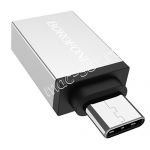 Переходник-адаптер Type-C - USB OTG (серебристый) Borofone BV3