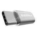 Переходник microUSB - USB Type-C (серебристый) Borofone BV4