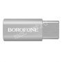 Переходник microUSB - USB Type-C (серебристый) Borofone BV4