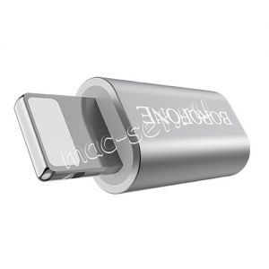 Переходник microUSB - Apple Lightning (серебристый) Borofone BV5