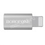 Переходник microUSB - Apple Lightning (серебристый) Borofone BV5