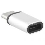 Переходник microUSB - USB Type-C (серебристый) Red Line