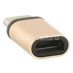 Переходник microUSB - USB Type-C (золотистый) Red Line
