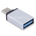 Переходник-адаптер USB Type-C - USB OTG (серебристый) Red Line