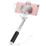 Монопод для селфи Hoco K2 Magic Mirror AUX с зеркалом (черный)