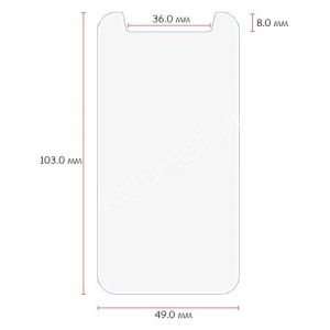 Защитное стекло универсальное 3.5" [103.0 х 49.0 мм] (3.5 дюйма)