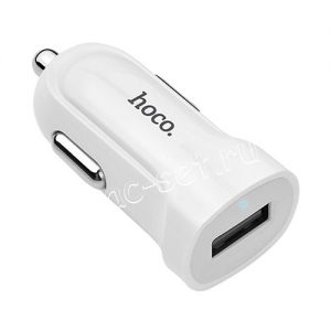 Автомобильное зарядное устройство 1xUSB 1500mA Hoco Z2 (белое)