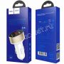 Автомобильное зарядное устройство 2xUSB 2100mA Hoco Z26 High Praise с индикатором (белое)