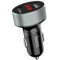 Автомобильное зарядное устройство 2xUSB 2100mA Hoco Z26 High Praise с индикатором (черное)