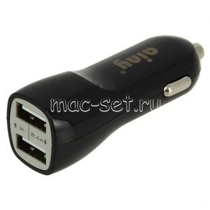 Автомобильное зарядное устройство 2xUSB 2400mA Ainy EA-029B (черное)