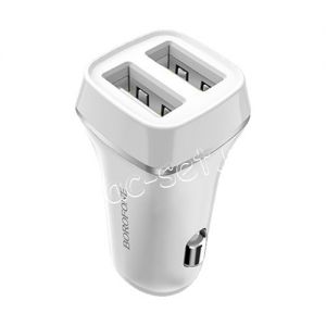 Автомобильное зарядное устройство 2xUSB 2400mA Borofone BZ2 Joyroad (белое)