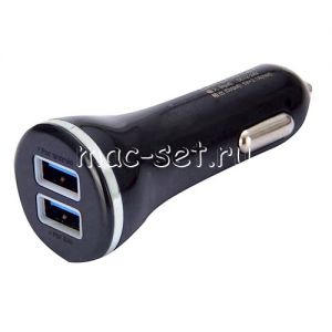 Автомобильное зарядное устройство 2xUSB 3100mA LDNIO (черное)