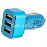 Автомобильное зарядное устройство 3xUSB 3100mA Ainy EB-025N (синее)