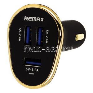 Автомобильное зарядное устройство 3xUSB 6300mA Remax RCC-302 (черное)